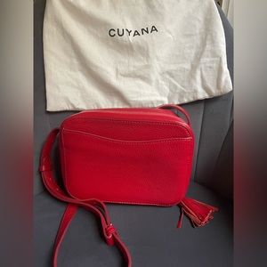 Cuyana red leather Crossbody Bag